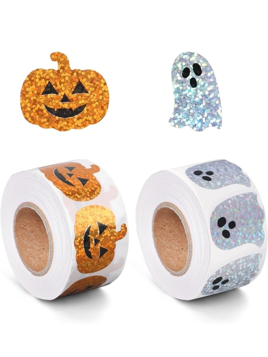 Other - Pumpkin and Ghost Sticker - 50ct